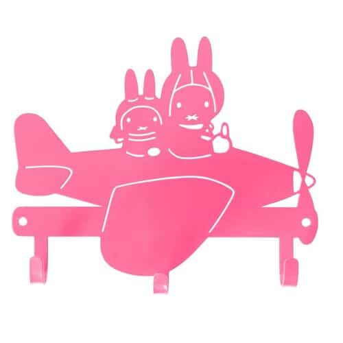 global affairs Nijntje kapstok vliegtuig koraalroze