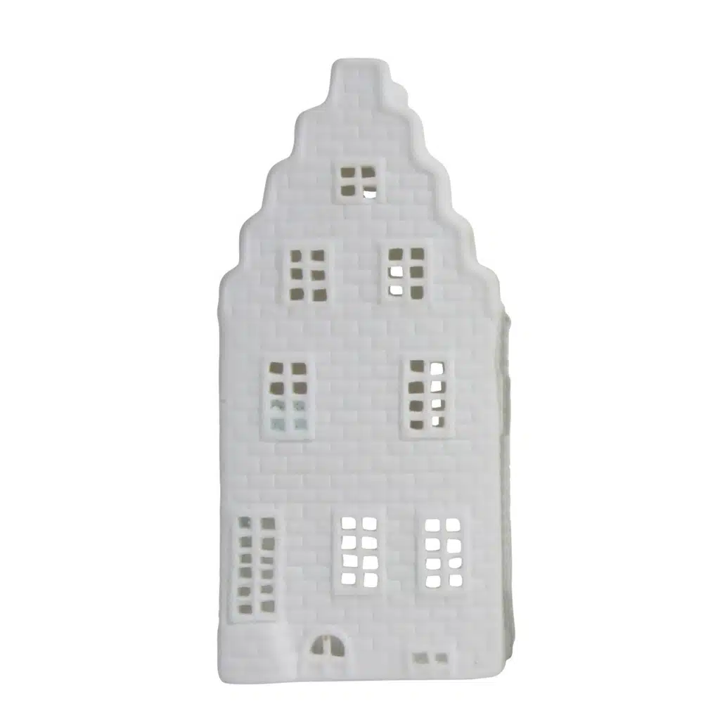 &klevering grachtenpand waxinelichthouder trap