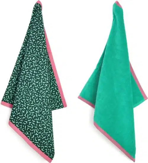 Lifa Home Theedoek en handdoek set Vivid Green Green