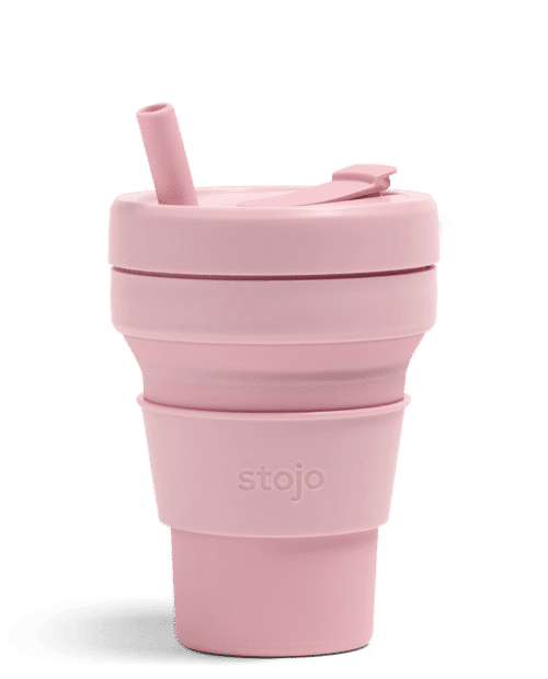 Stojo Junior cup 250 ml met rietje Roze