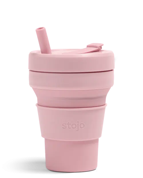 Stojo Junior cup 250 ml met rietje Roze