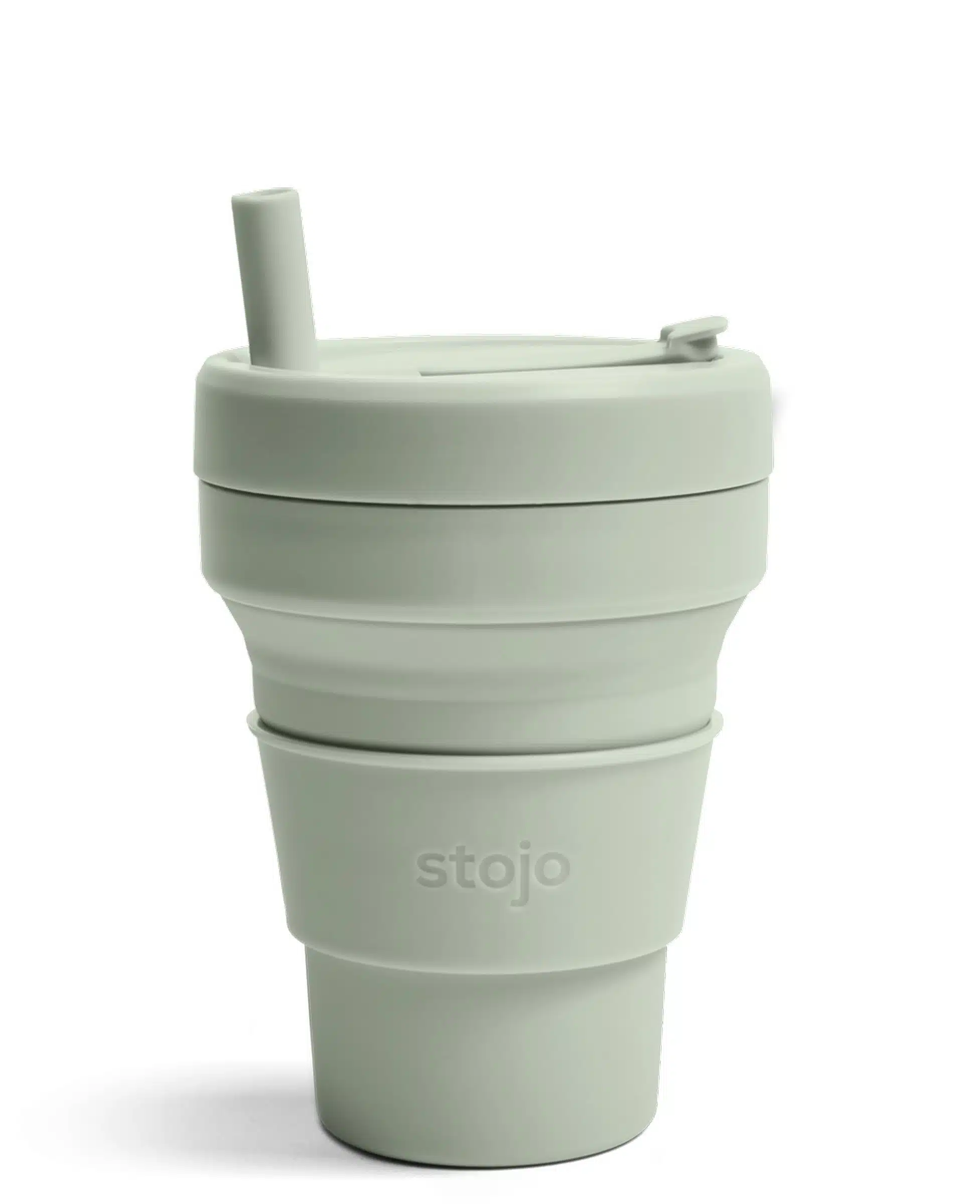 Stojo Junior cup 250 ml met rietje saliegroen