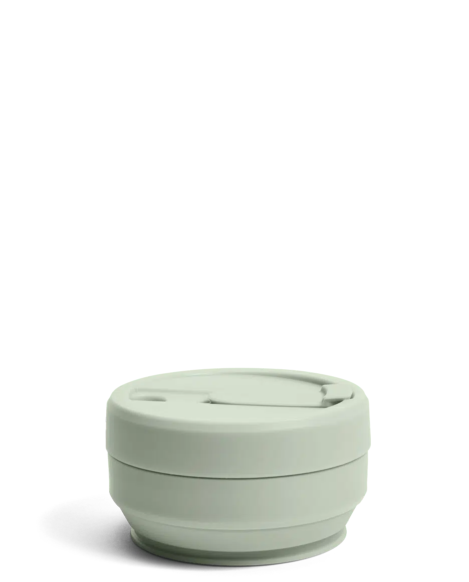 Stojo Junior cup 250 ml met rietje saliegroen