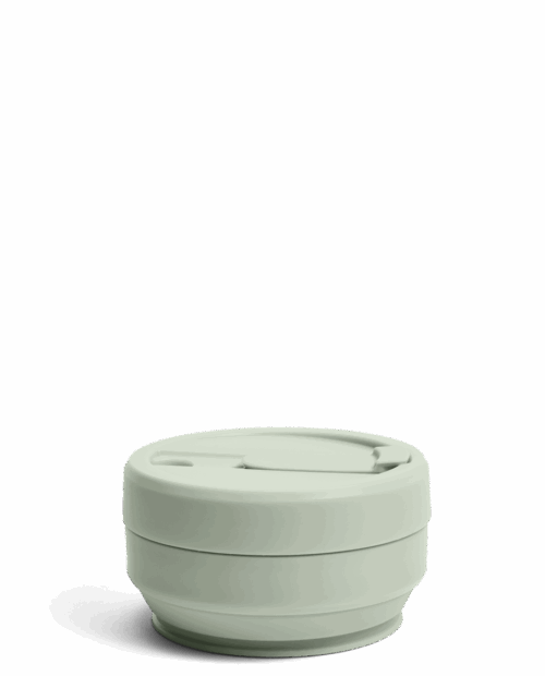 Stojo Junior cup 250 ml met rietje saliegroen