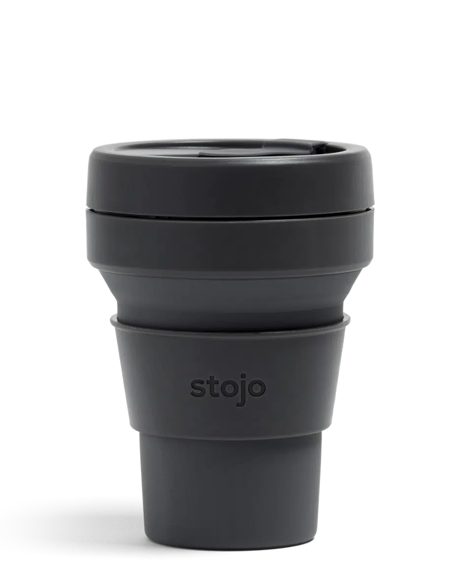 stojo Pocket opvouwbare beker 355ml koolzwart