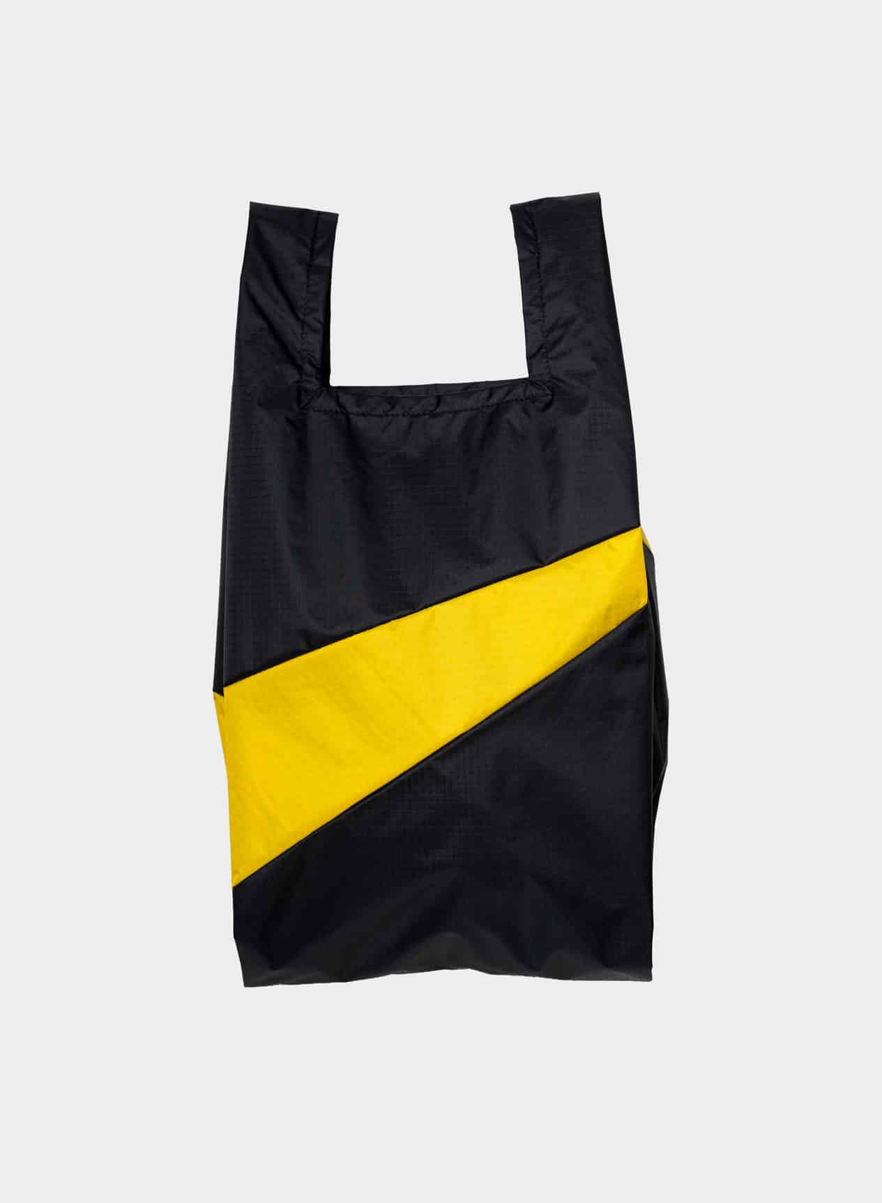 SUSAN BIJL Shopping bag black & sunflower medium