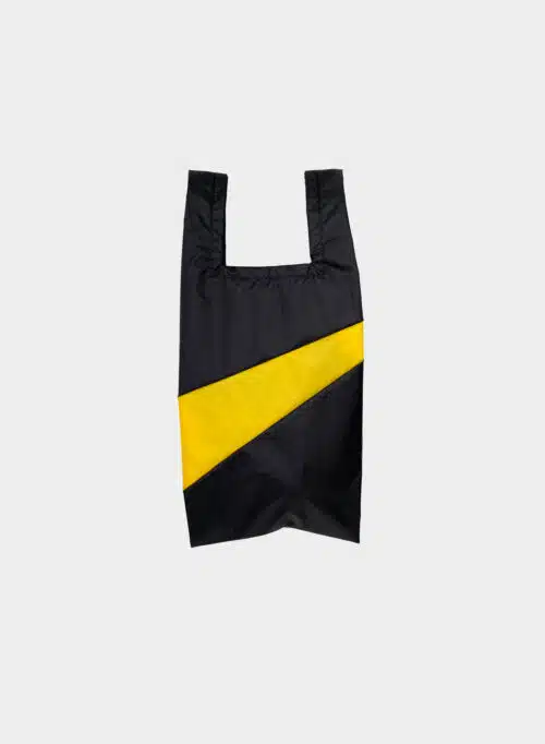 SUSAN BIJL Shopping bag black & sunflower small