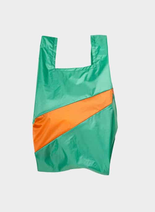 SUSAN BIJL Shopping bag holly green & orange medium