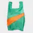 SUSAN BIJL Shopping bag holly green & orange medium