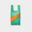 SUSAN BIJL Shopping bag holly green & orange small