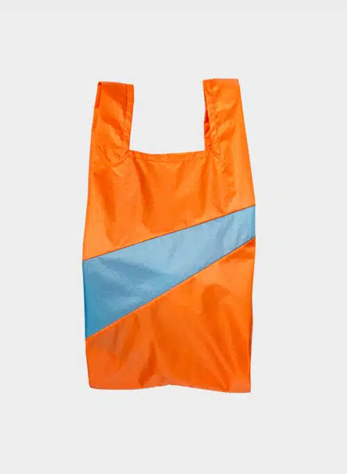 SUSAN BIJL Shopping bag orange & ocean medium