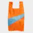 SUSAN BIJL Shopping bag orange & ocean medium