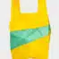 SUSAN BIJL Shopping bag sunflower & holly green large