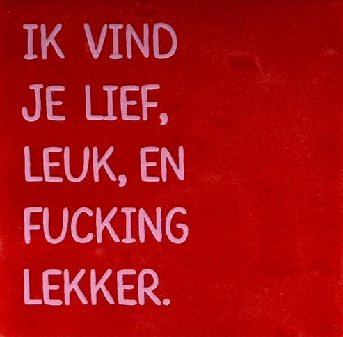 Yett Quote tegel ik vind je lief, leuk,lekker10x10