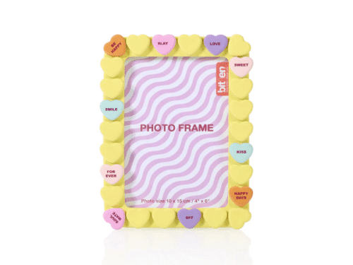 Bitten Sweet heart fotolijstje geel