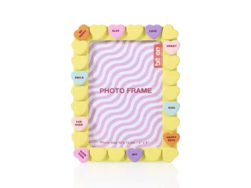 Bitten Sweet heart fotolijstje geel
