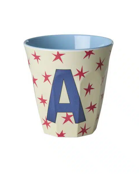RICE Melamine beker letter A Stars