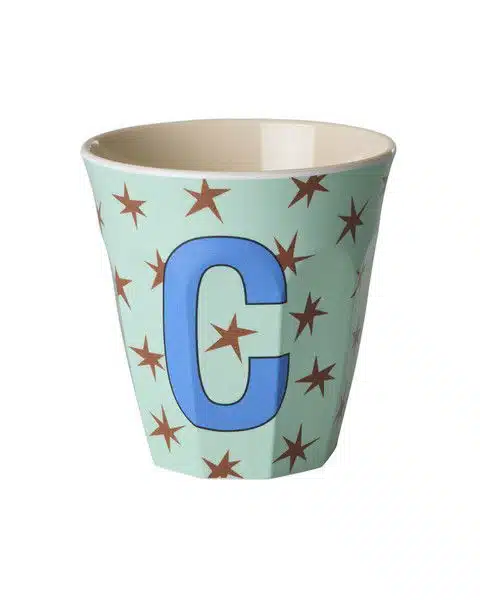 RICE Melamine beker letter C Stars