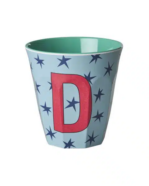 RICE Melamine beker letter D Stars