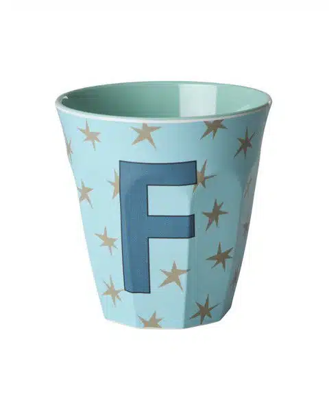 RICE Melamine beker letter F Stars