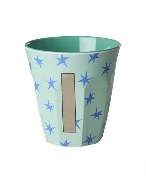 RICE Melamine beker letter I Stars