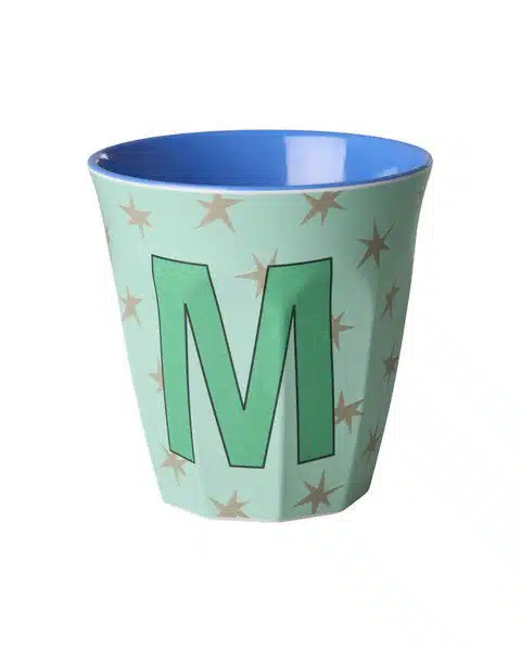 RICE Melamine beker letter M Stars