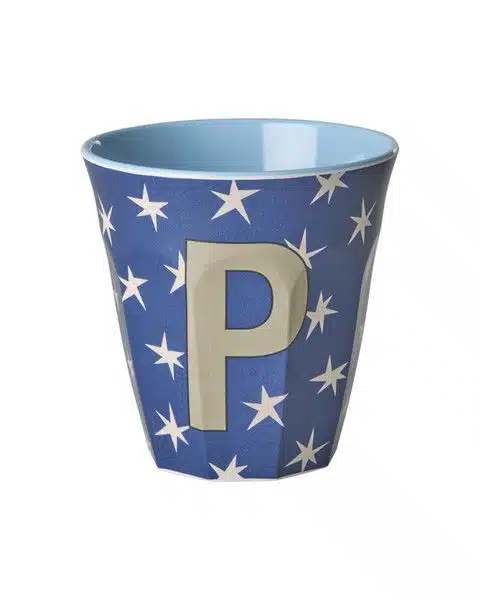 RICE Melamine beker letter P Stars