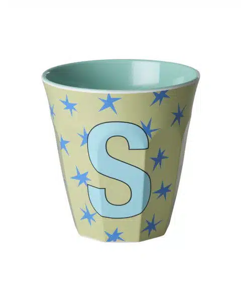 RICE Melamine beker letter S Stars